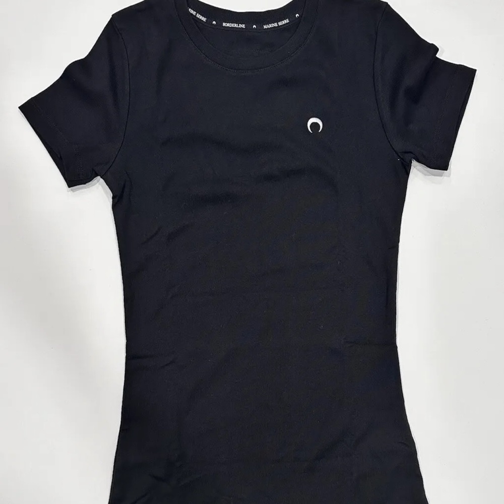 Marine Serre T-Shirt Dress In Black Size Large NWT